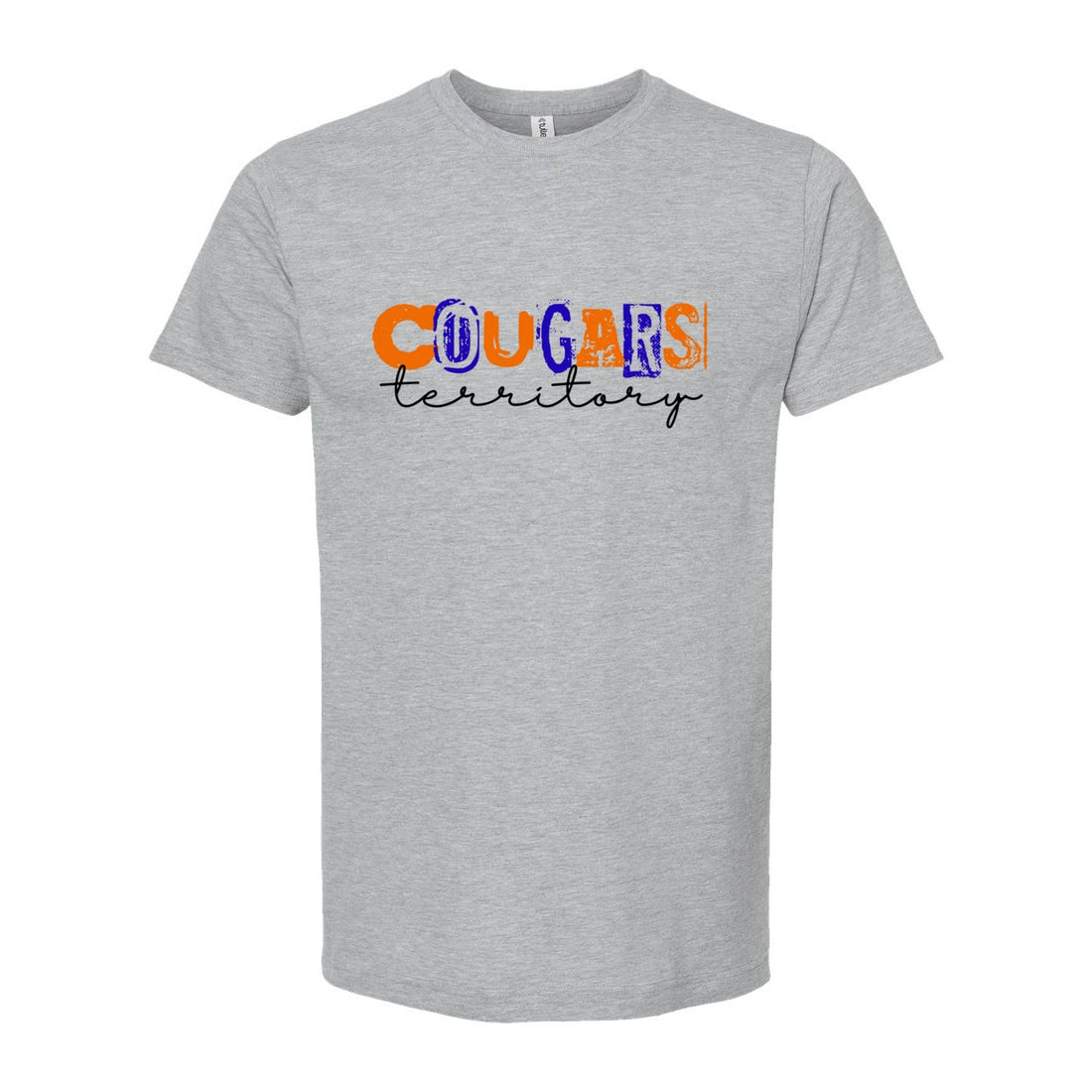 Cougars Grunge 202 Unisex Fine Jersey T-Shirt - T-Shirts - Positively Sassy - Cougars Grunge 202 Unisex Fine Jersey T-Shirt