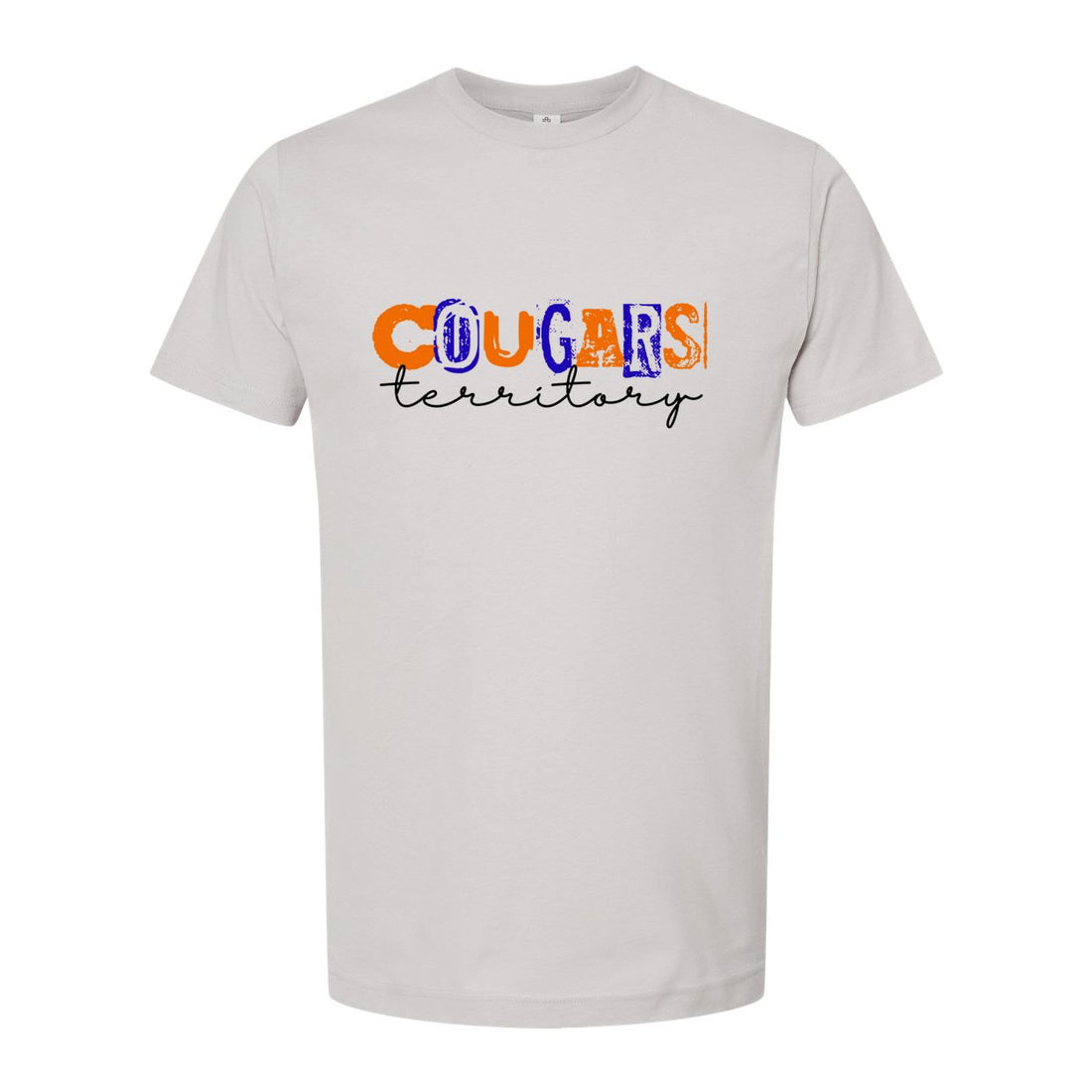 Cougars Grunge 202 Unisex Fine Jersey T-Shirt - T-Shirts - Positively Sassy - Cougars Grunge 202 Unisex Fine Jersey T-Shirt