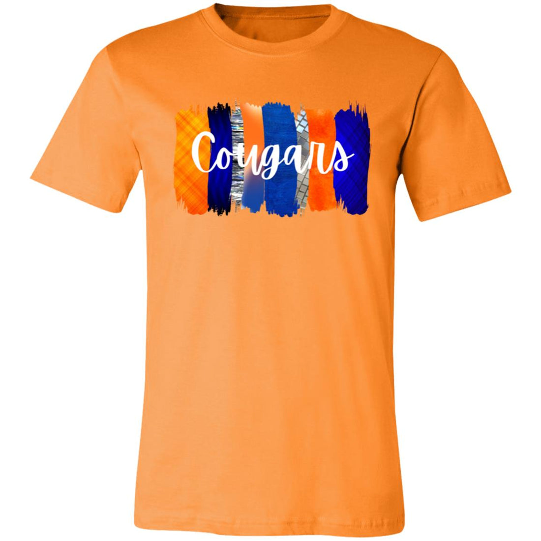 Cougars Paint Swipes Jersey Short-Sleeve T-Shirt - T-Shirts - Positively Sassy - Cougars Paint Swipes Jersey Short-Sleeve T-Shirt