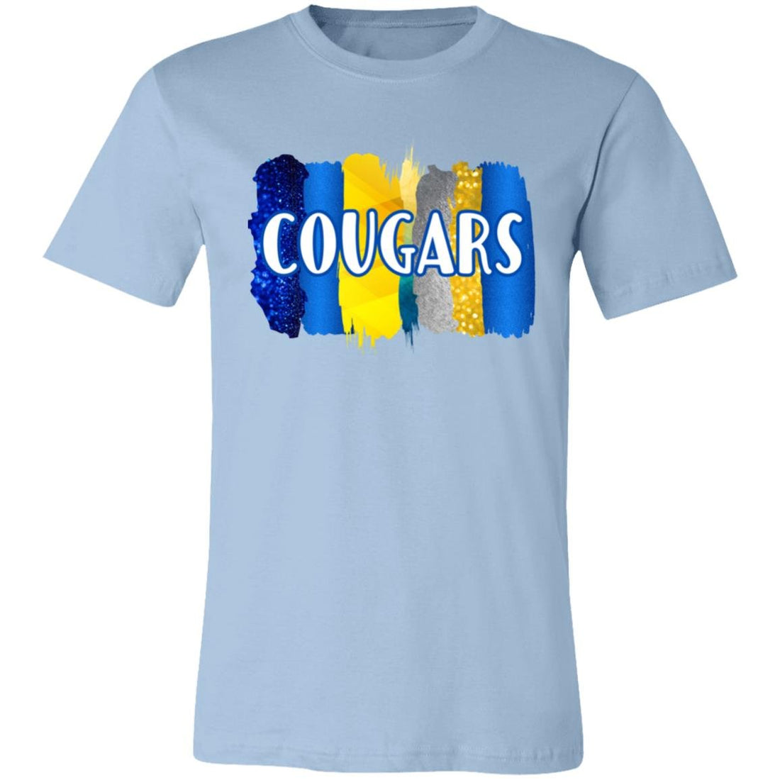 Cougars Paint Swipes Short-Sleeve T-Shirt - T-Shirts - Positively Sassy - Cougars Paint Swipes Short-Sleeve T-Shirt