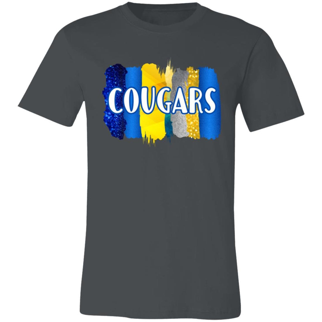 Cougars Paint Swipes Short-Sleeve T-Shirt - T-Shirts - Positively Sassy - Cougars Paint Swipes Short-Sleeve T-Shirt