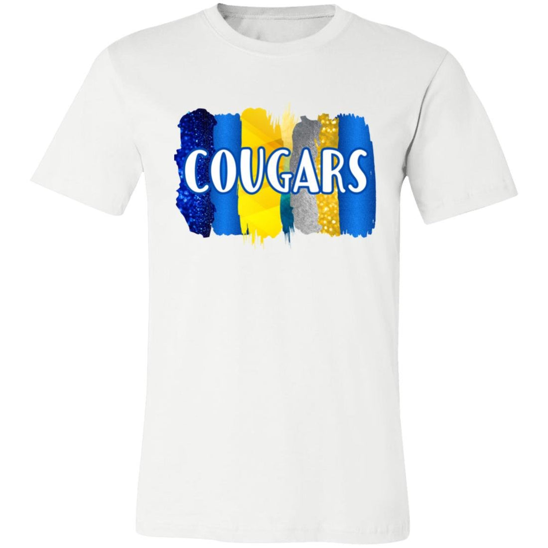 Cougars Paint Swipes Short-Sleeve T-Shirt - T-Shirts - Positively Sassy - Cougars Paint Swipes Short-Sleeve T-Shirt