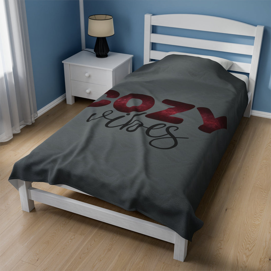 Cozy Vibes Velveteen Plush Blanket - All Over Prints - Positively Sassy - Cozy Vibes Velveteen Plush Blanket