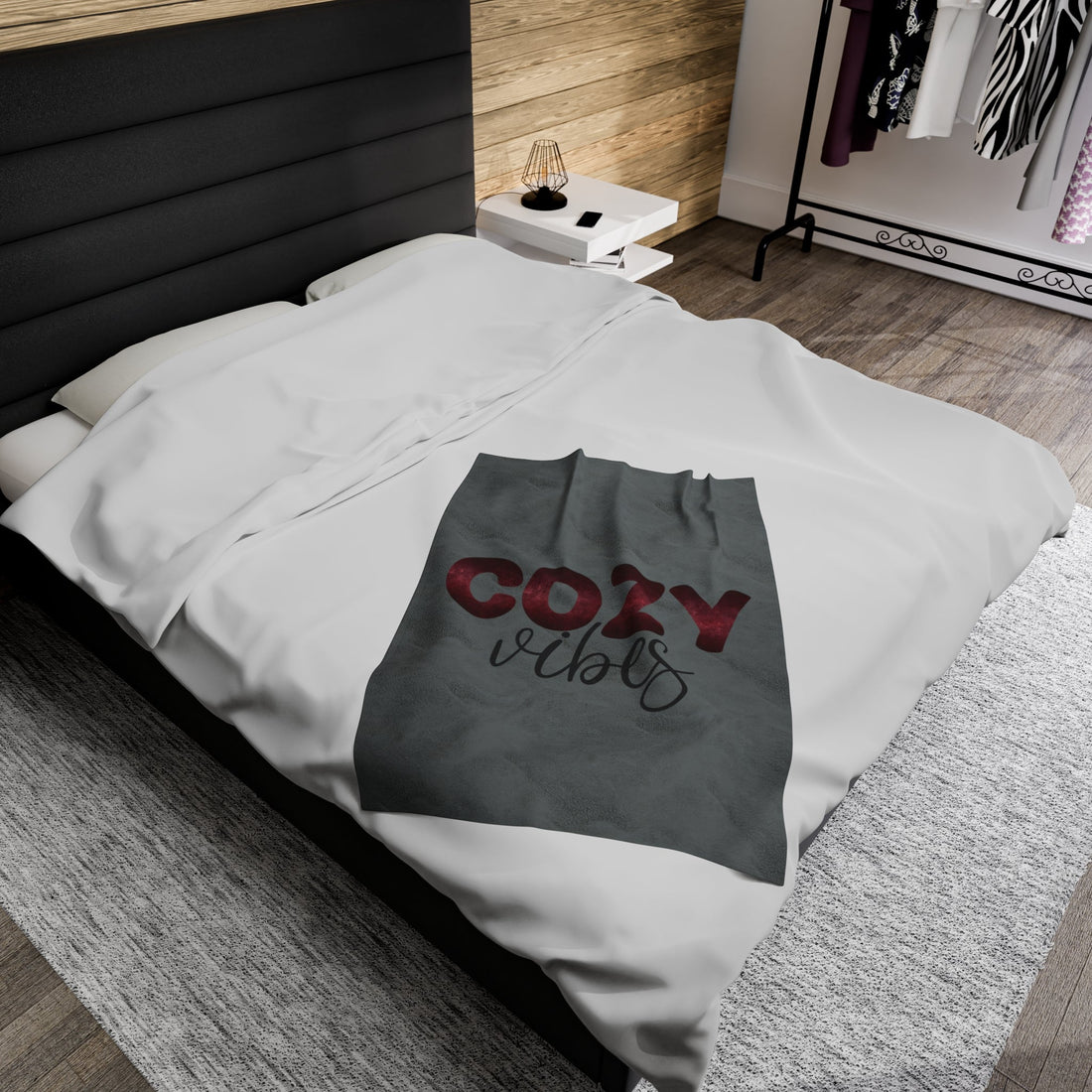 Cozy Vibes Velveteen Plush Blanket - All Over Prints - Positively Sassy - Cozy Vibes Velveteen Plush Blanket