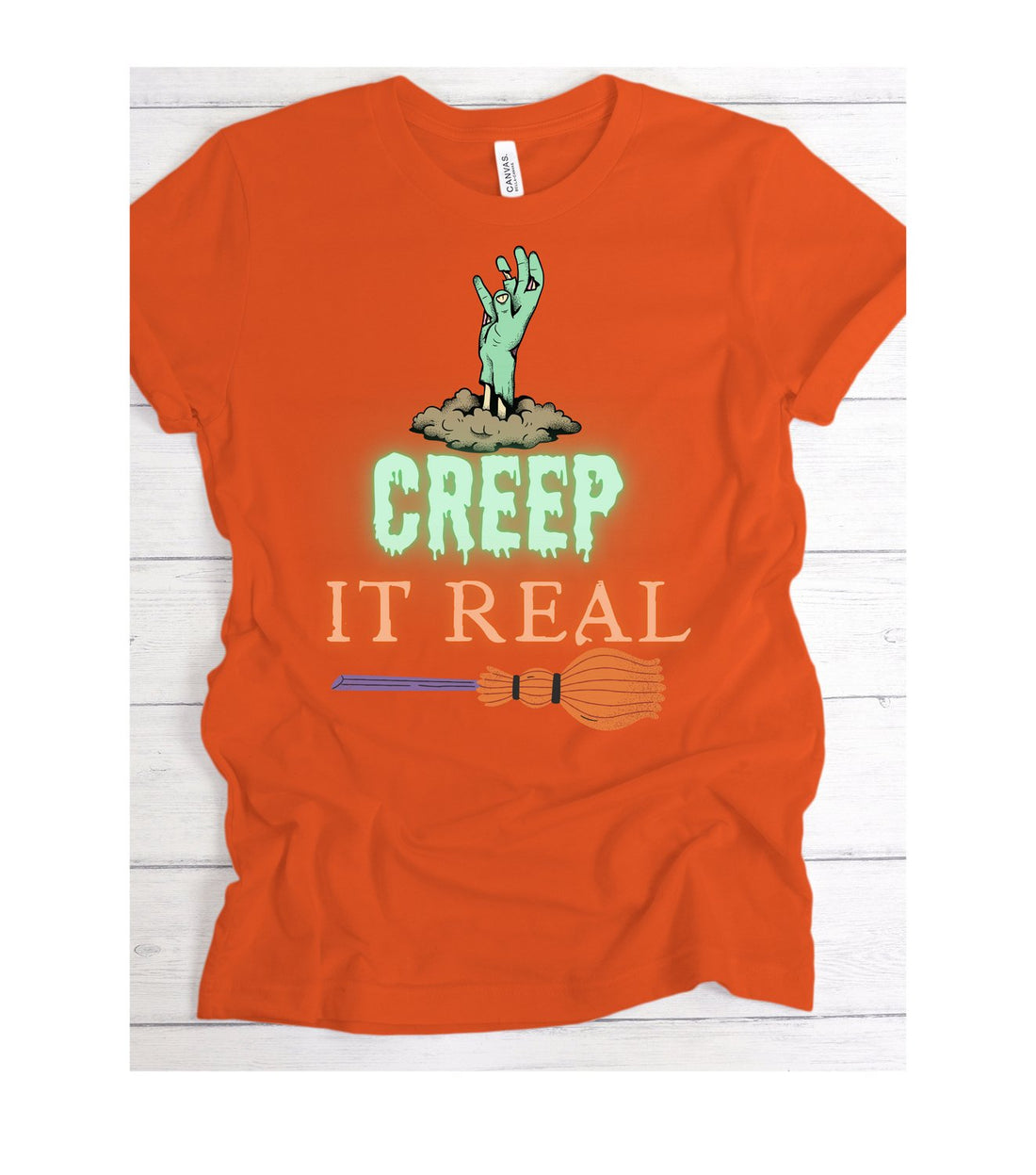 Creep It Real Short Sleeve Jersey Tee - T-Shirts - Positively Sassy - Creep It Real Short Sleeve Jersey Tee