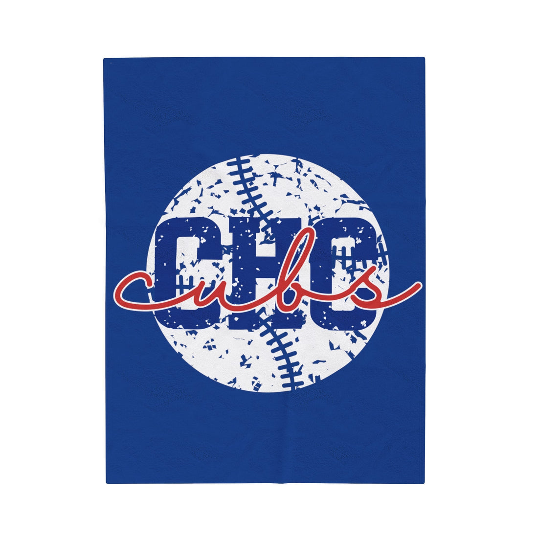 Cubs Baseball Blanket - All Over Prints - Positively Sassy - Cubs Baseball Blanket