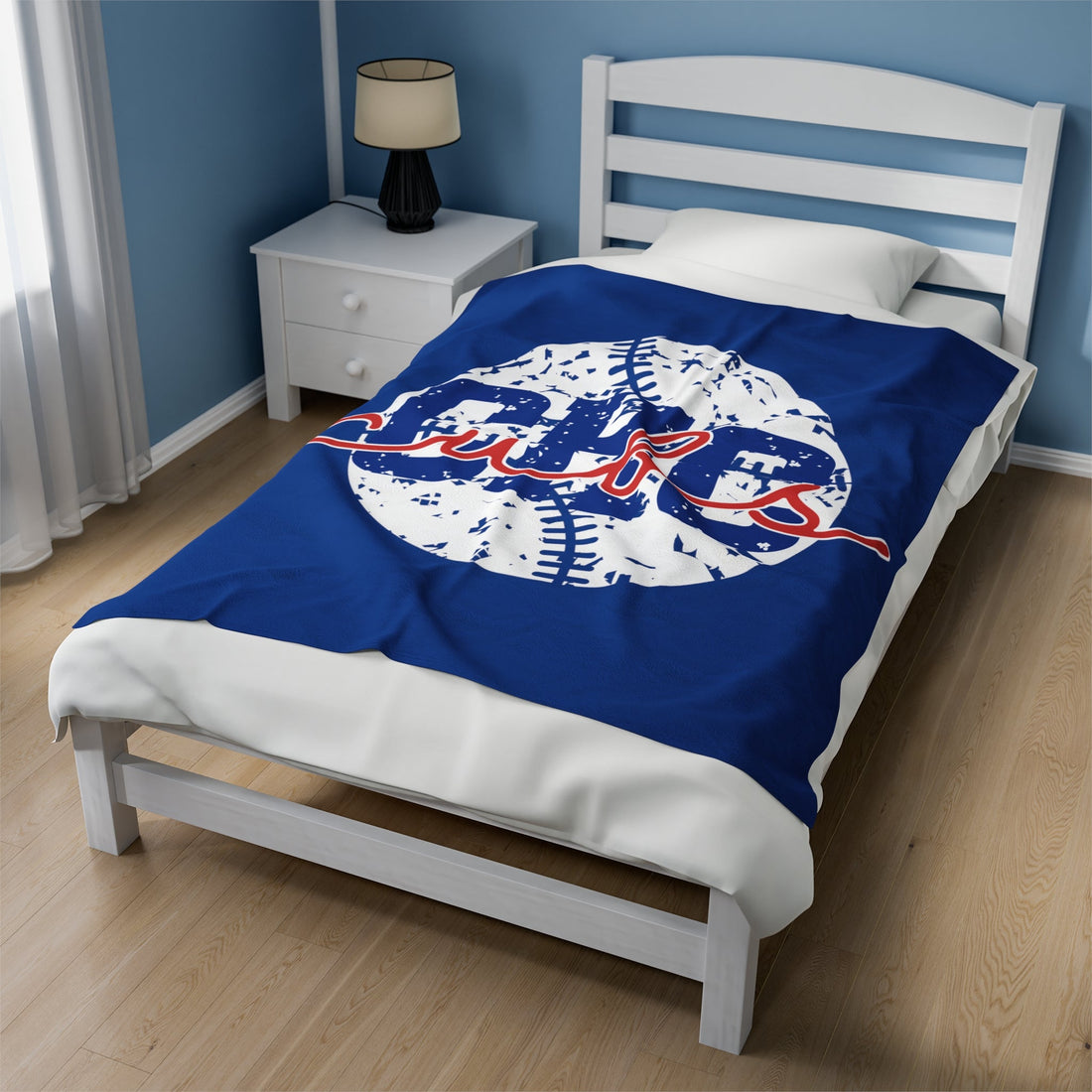 Cubs Baseball Blanket - All Over Prints - Positively Sassy - Cubs Baseball Blanket