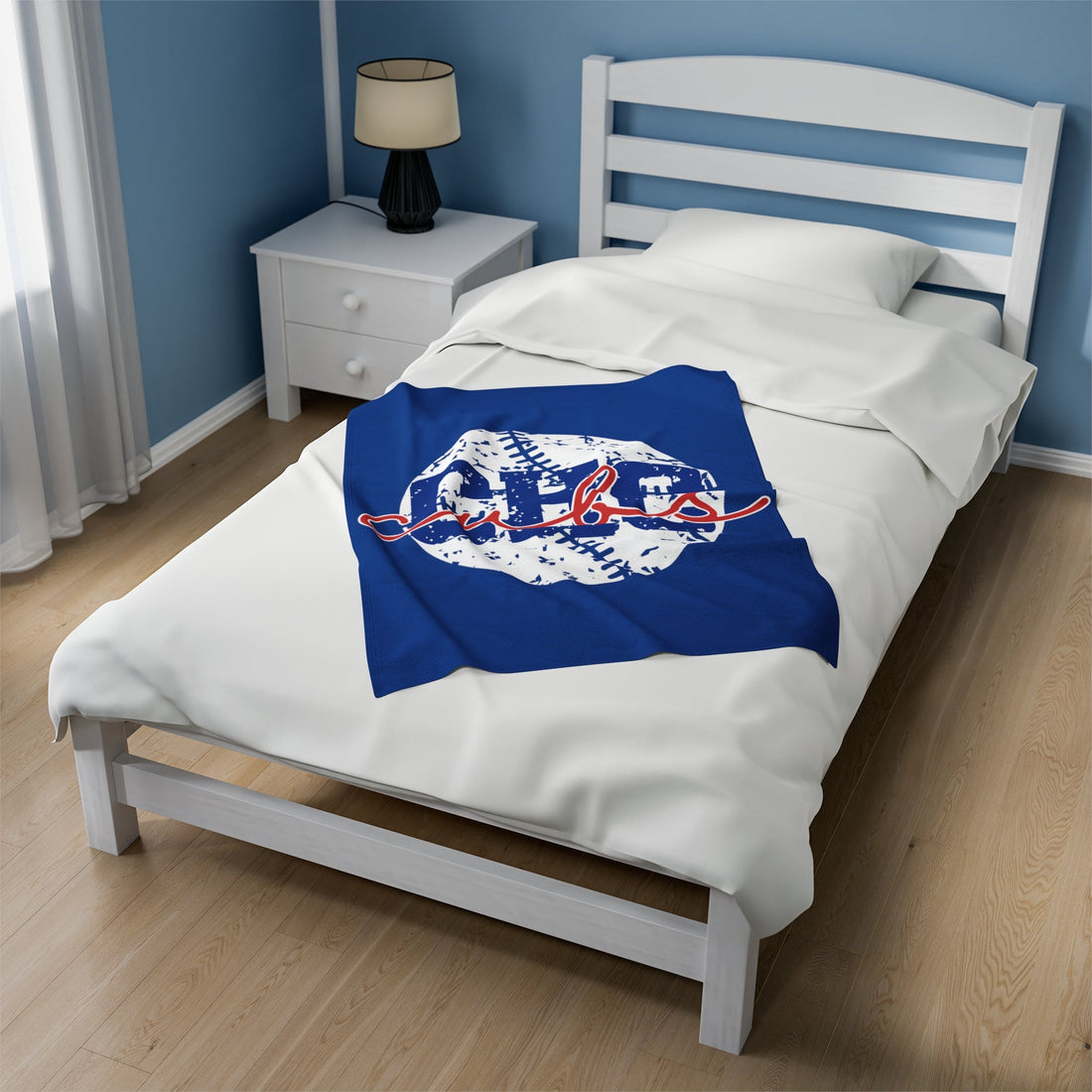 Cubs Baseball Blanket - All Over Prints - Positively Sassy - Cubs Baseball Blanket