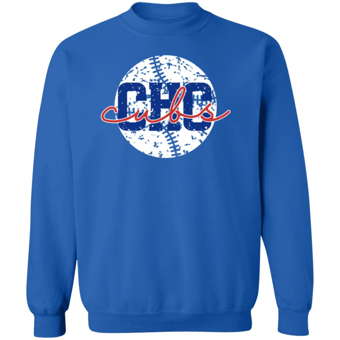 Cubs Baseball Pullover Sweatshirt - Sweatshirts - Positively Sassy - Cubs Baseball Pullover Sweatshirt