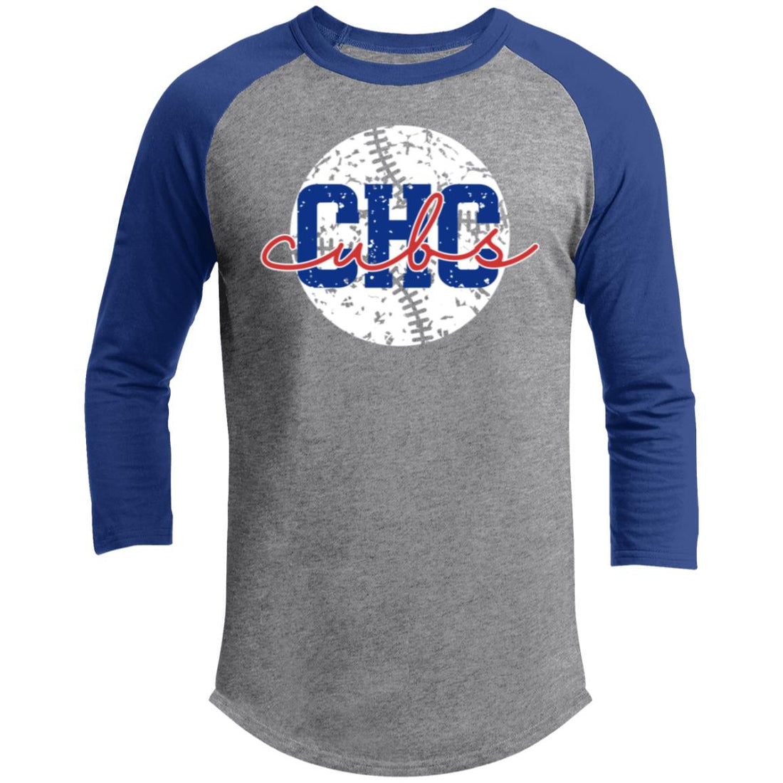 Cubs Baseball Raglan Sleeve Shirt - T-Shirts - Positively Sassy - Cubs Baseball Raglan Sleeve Shirt