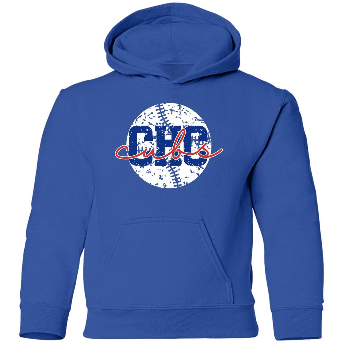 Cubs Baseball Youth Hoodie - Sweatshirts - Positively Sassy - Cubs Baseball Youth Hoodie