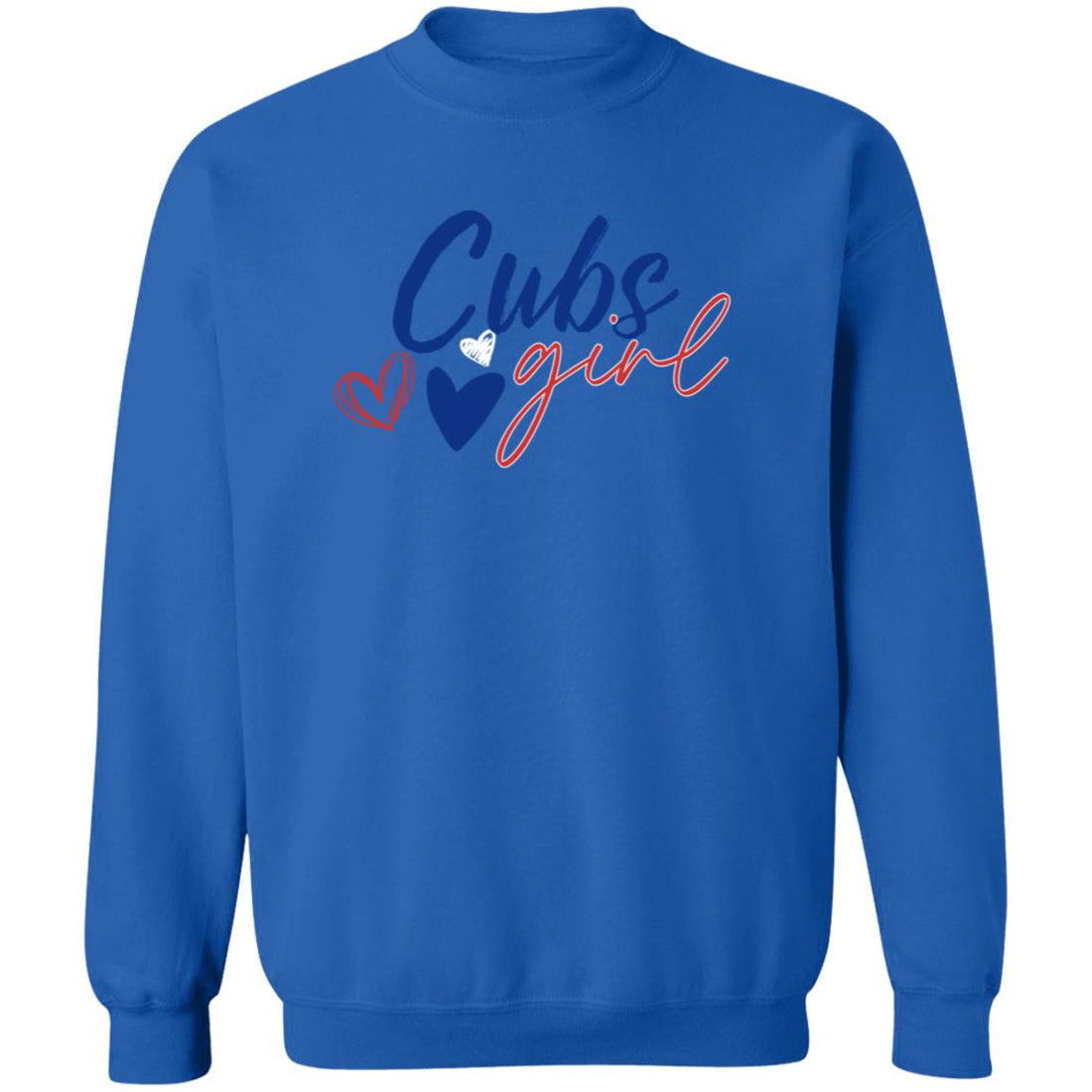 Cubs Girl Pullover Sweatshirt - Sweatshirts - Positively Sassy - Cubs Girl Pullover Sweatshirt