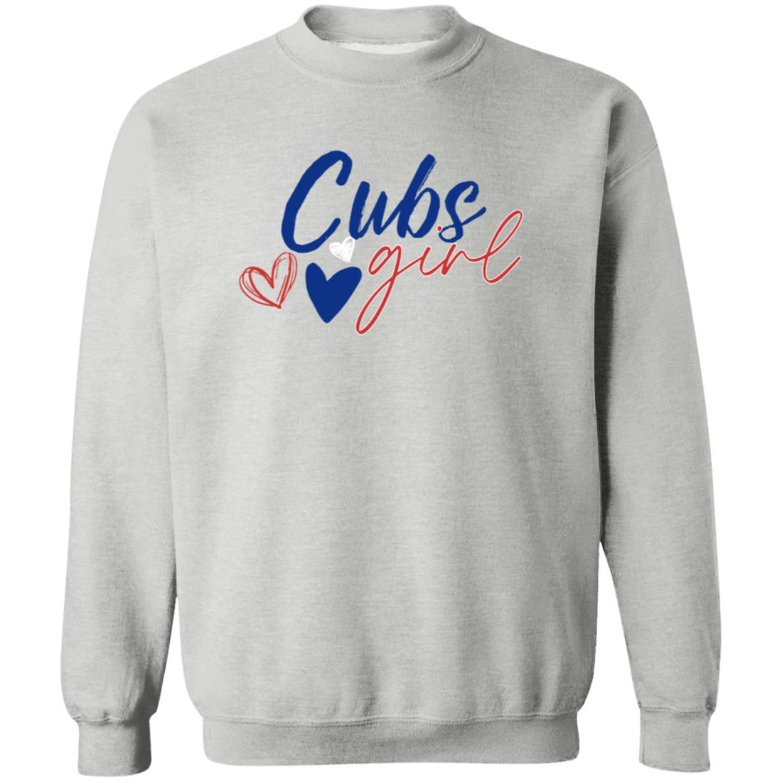 Cubs Girl Pullover Sweatshirt - Sweatshirts - Positively Sassy - Cubs Girl Pullover Sweatshirt