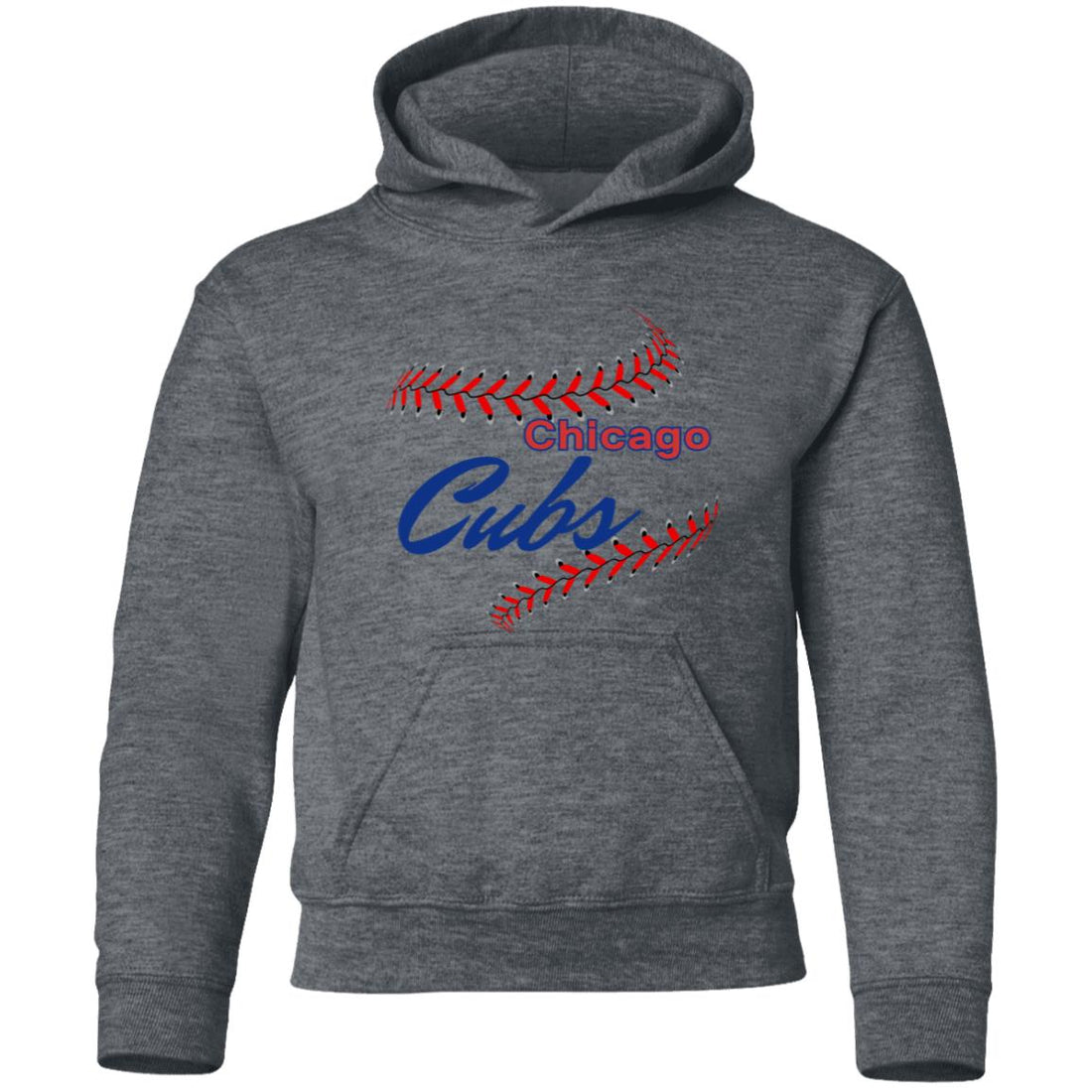 Cubs Stitches Youth Hoodie - Sweatshirts - Positively Sassy - Cubs Stitches Youth Hoodie