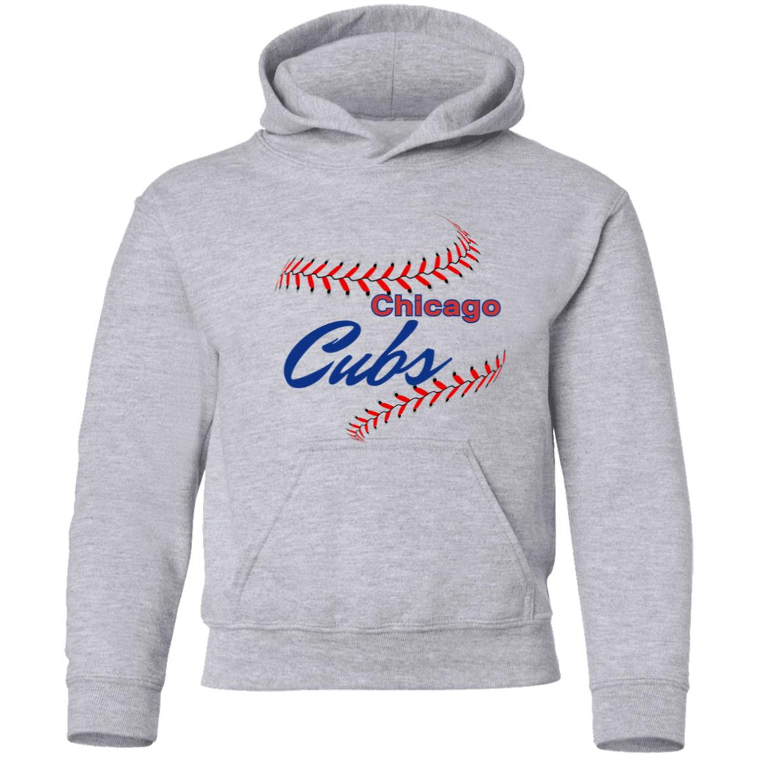 Cubs Stitches Youth Hoodie - Sweatshirts - Positively Sassy - Cubs Stitches Youth Hoodie