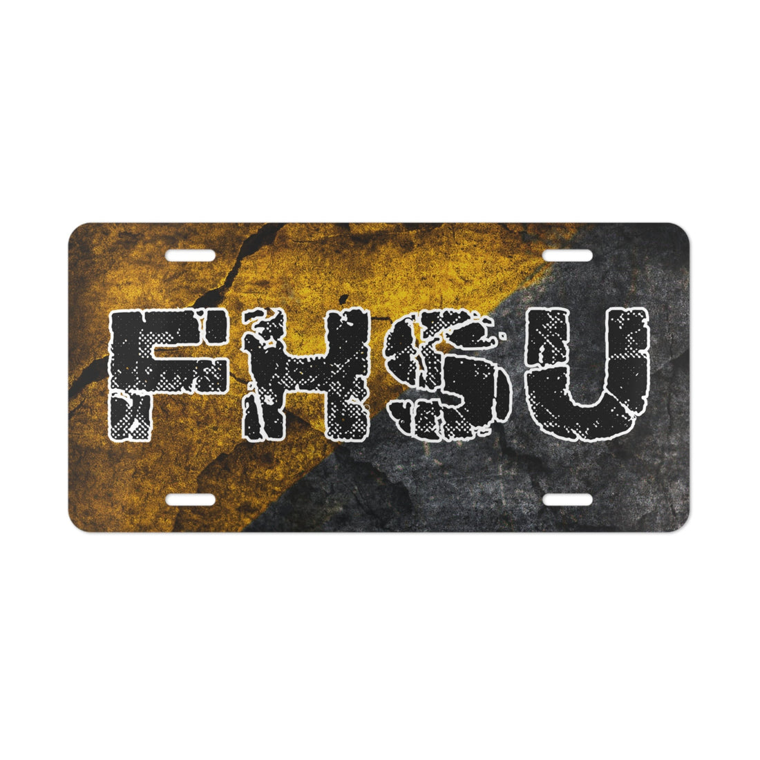 Distressed FHSU Vanity Plate - Accessories - Positively Sassy - Distressed FHSU Vanity Plate