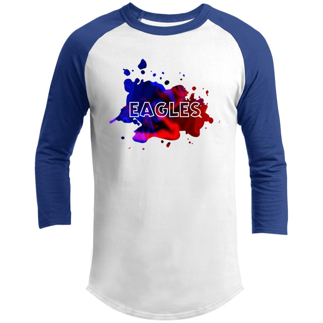 Eagles Splash T200 3/4 Raglan Sleeve Shirt - T-Shirts - Positively Sassy - Eagles Splash T200 3/4 Raglan Sleeve Shirt