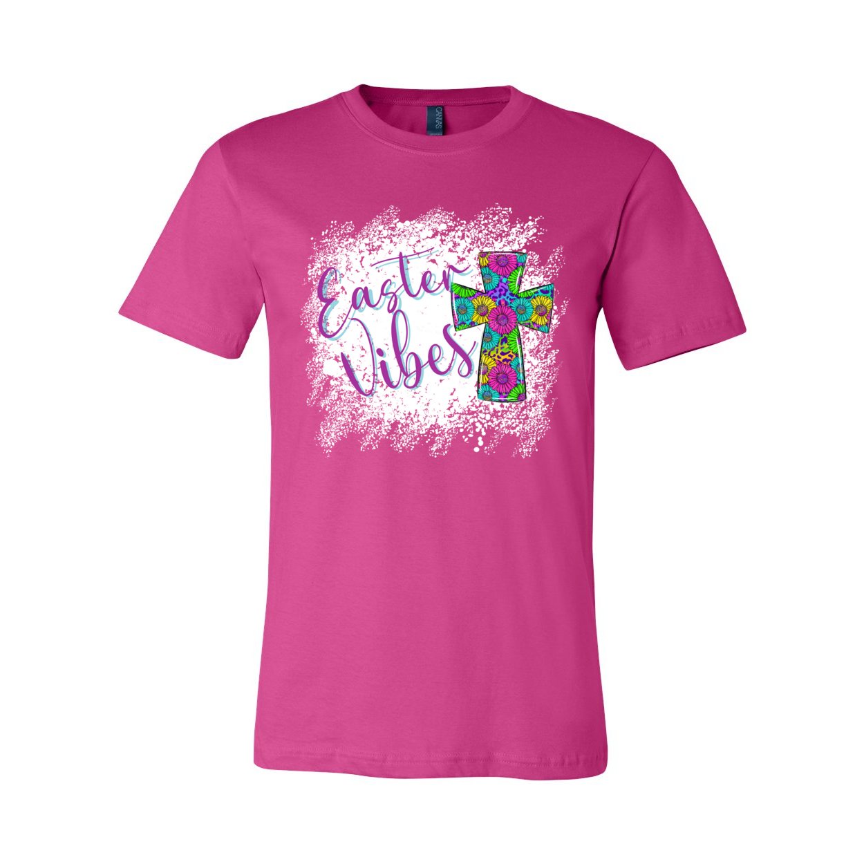 Easter Vibes Cross Tee - T-Shirts - Positively Sassy - Easter Vibes Cross Tee