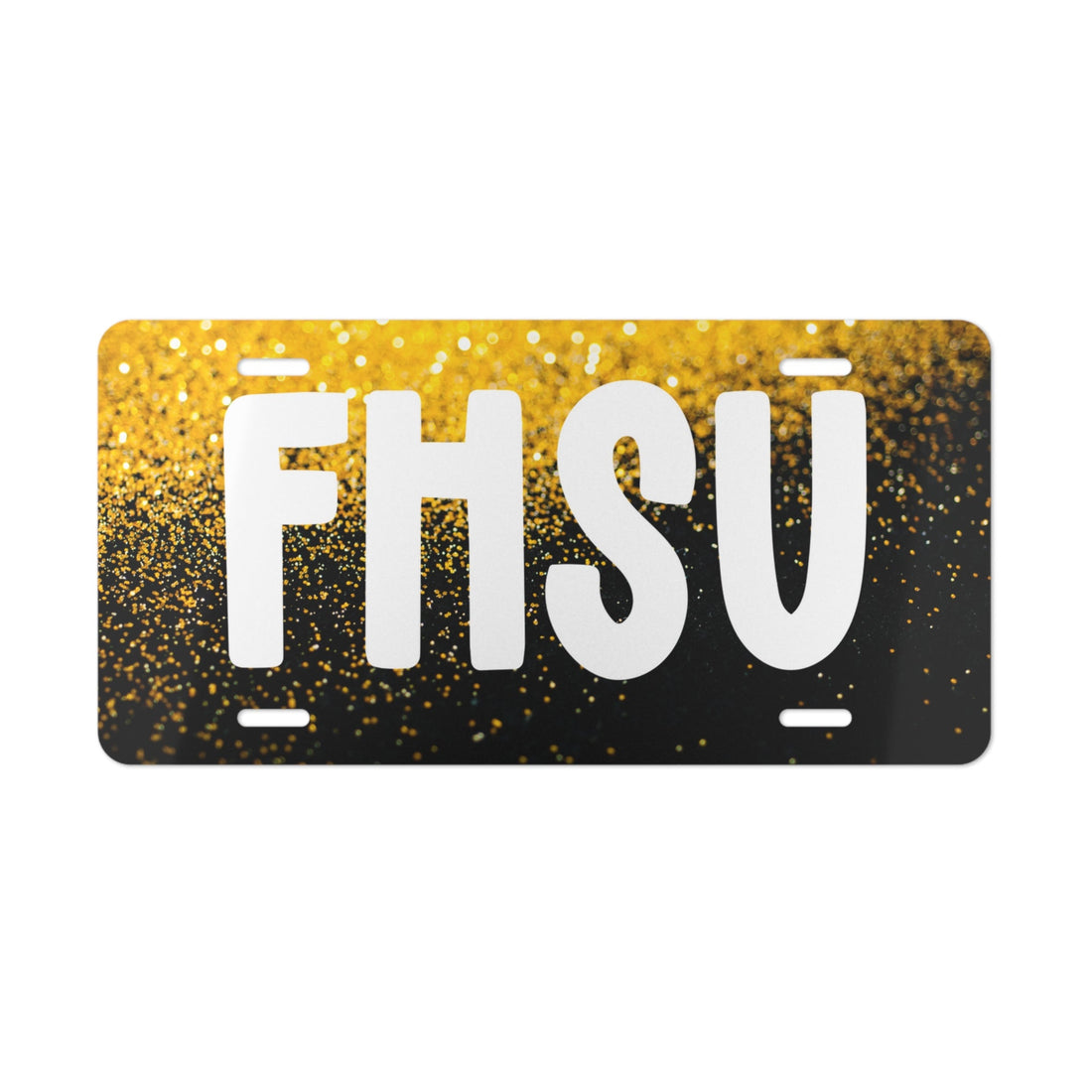FHSU Glitter Vanity Plate - Accessories - Positively Sassy - FHSU Glitter Vanity Plate