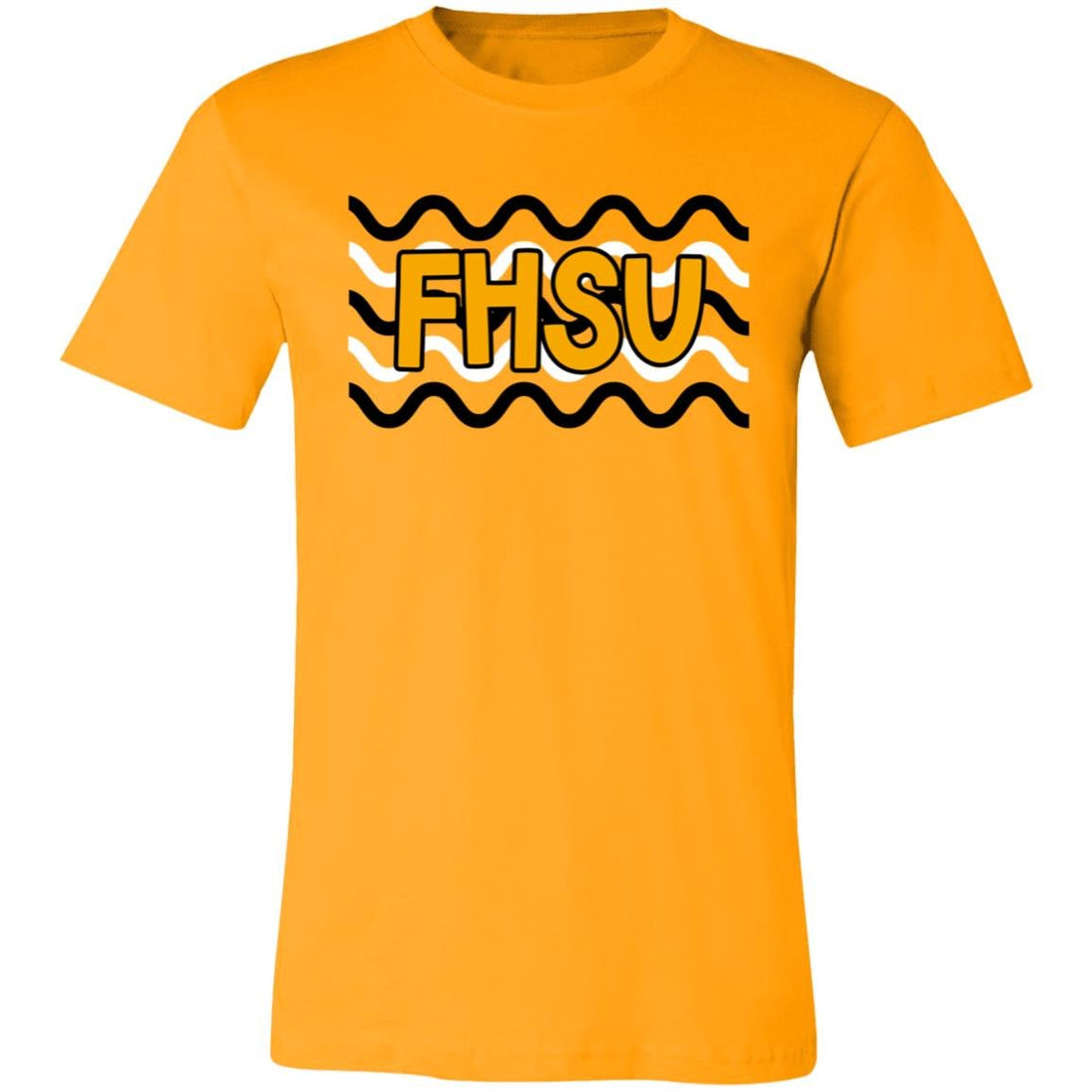 FHSU Wave Unisex Jersey Short-Sleeve T-Shirt - T-Shirts - Positively Sassy - FHSU Wave Unisex Jersey Short-Sleeve T-Shirt