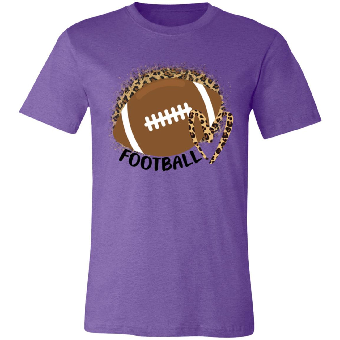 Football Love Cheetah Short-Sleeve T-Shirt - T-Shirts - Positively Sassy - Football Love Cheetah Short-Sleeve T-Shirt