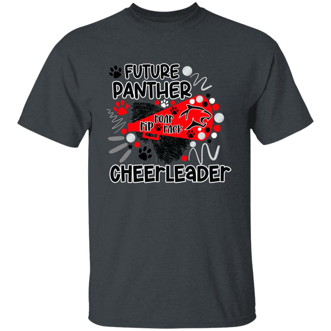 Future Panther Cheerleader Youth 5.3 oz 100% Cotton T-Shirt - T-Shirts - Positively Sassy - Future Panther Cheerleader Youth 5.3 oz 100% Cotton T-Shirt