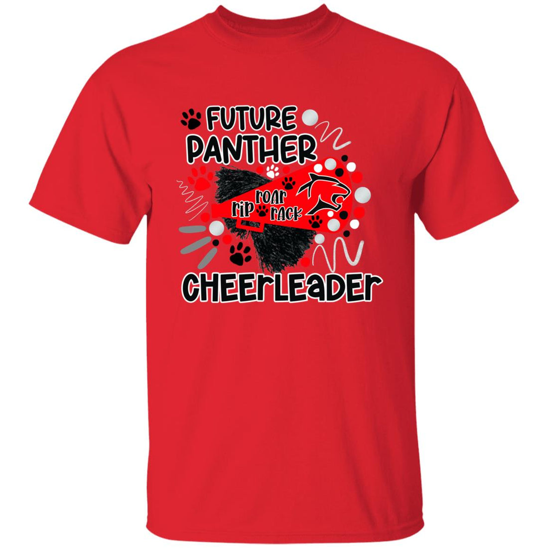 Future Panther Cheerleader Youth 5.3 oz 100% Cotton T-Shirt - T-Shirts - Positively Sassy - Future Panther Cheerleader Youth 5.3 oz 100% Cotton T-Shirt