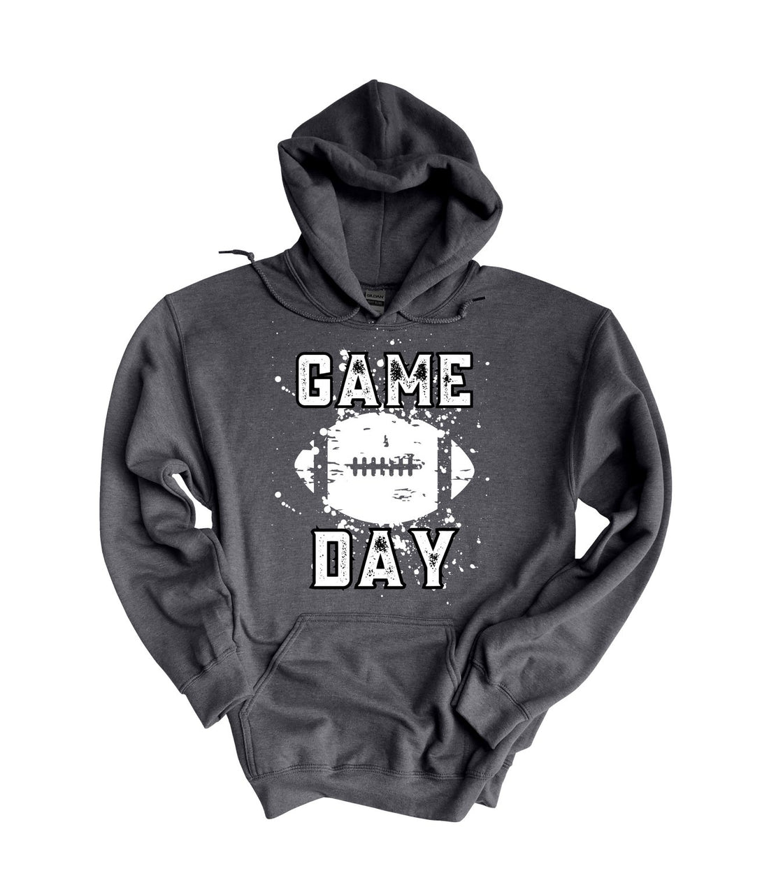 Game Day Football Distressed Pullover Hoodie - Sweatshirts - Positively Sassy - Game Day Football Distressed Pullover Hoodie