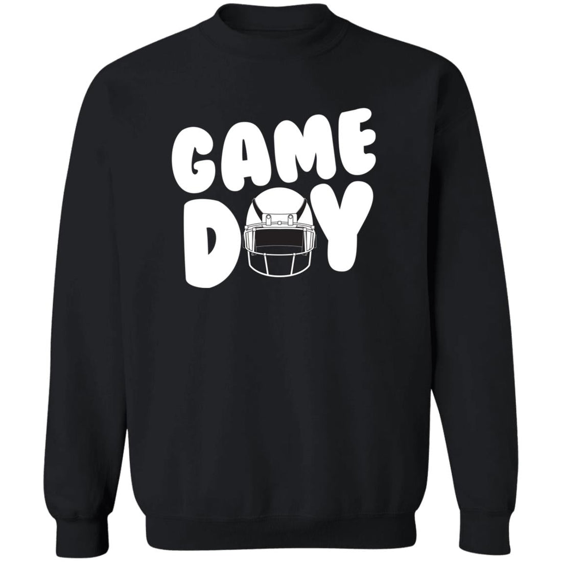Game Day Helmet Crewneck Pullover Sweatshirt - Sweatshirts - Positively Sassy - Game Day Helmet Crewneck Pullover Sweatshirt