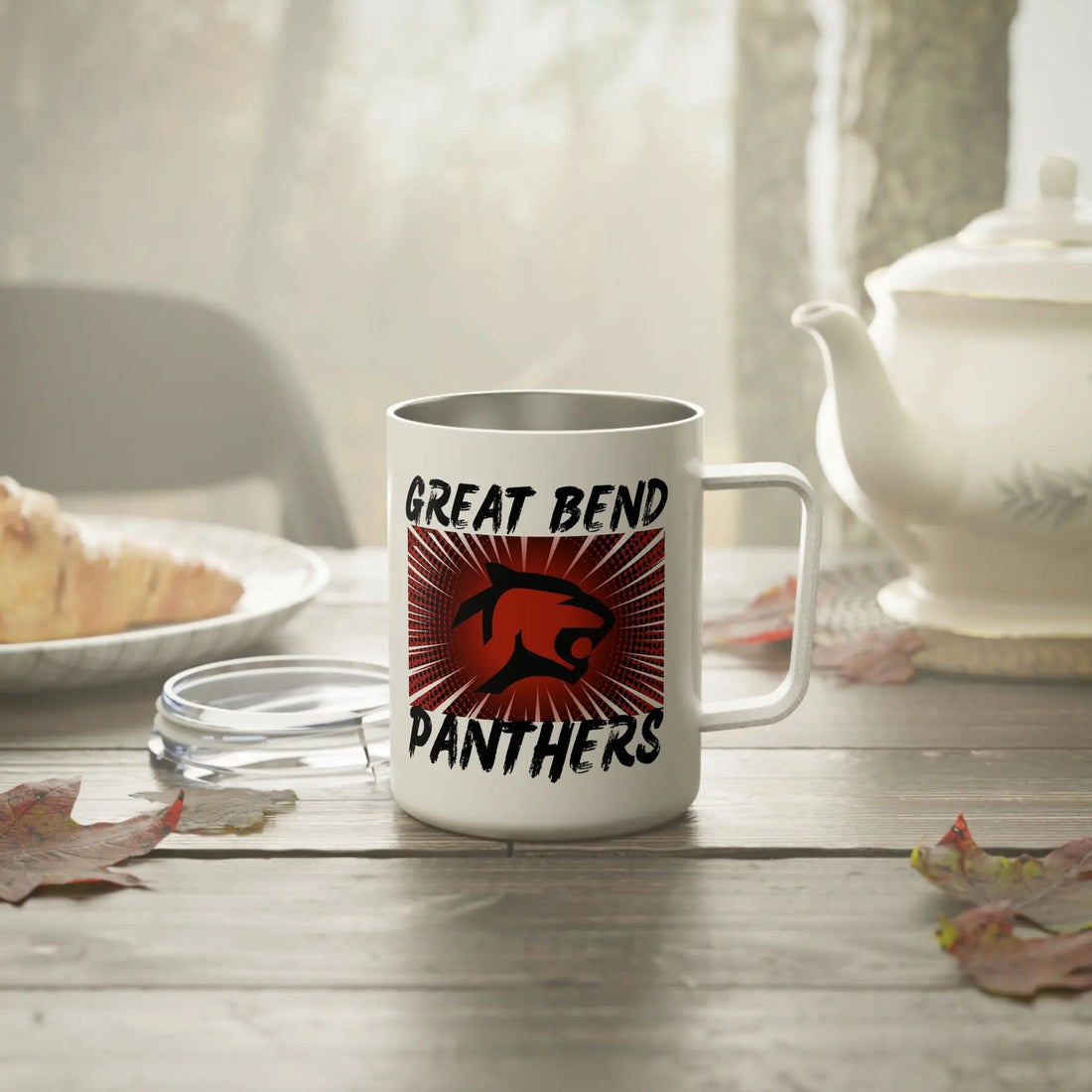 GB Panther Insulated Coffee Mug, 10oz - Mug - Positively Sassy - GB Panther Insulated Coffee Mug, 10oz
