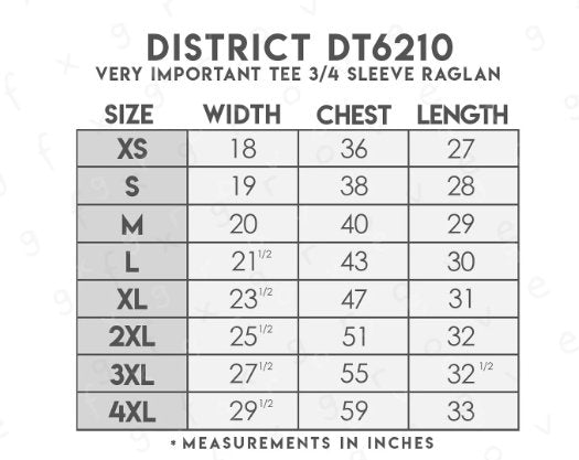 GBHS DT6210 District 4-Sleeve Raglan - T-Shirts - Positively Sassy - GBHS DT6210 District 4-Sleeve Raglan