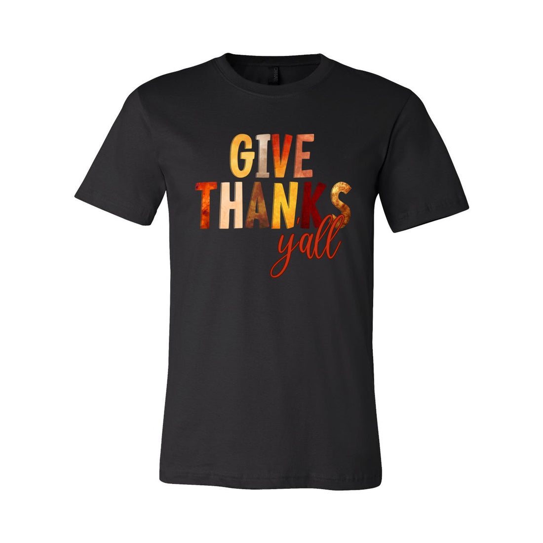Give Thanks Y'all Short Sleeve Jersey Tee - T-Shirts - Positively Sassy - Give Thanks Y'all Short Sleeve Jersey Tee