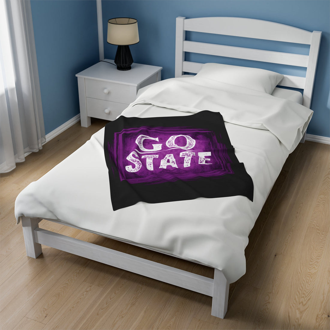 Go State Velveteen Plush Blanket - All Over Prints - Positively Sassy - Go State Velveteen Plush Blanket