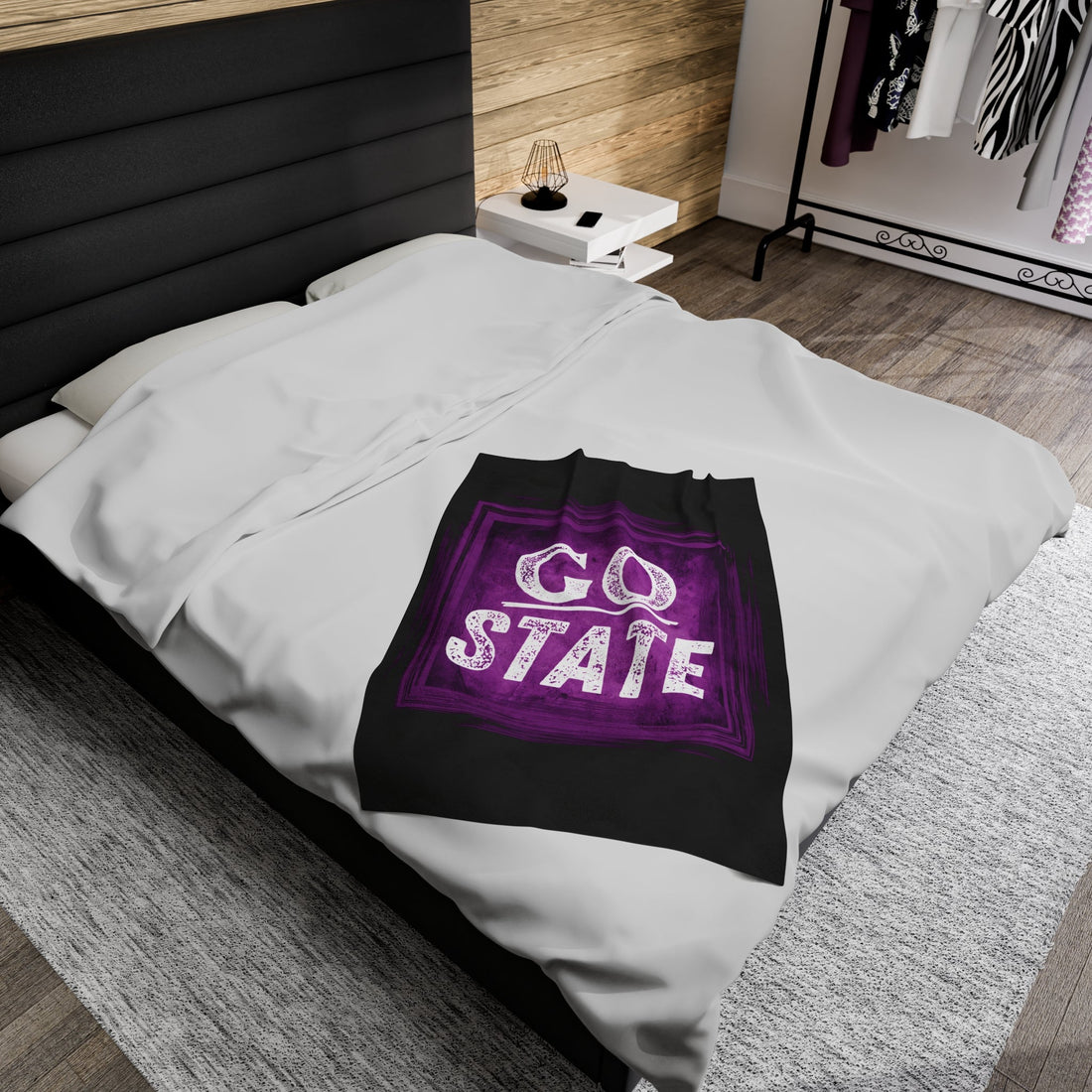 Go State Velveteen Plush Blanket - All Over Prints - Positively Sassy - Go State Velveteen Plush Blanket