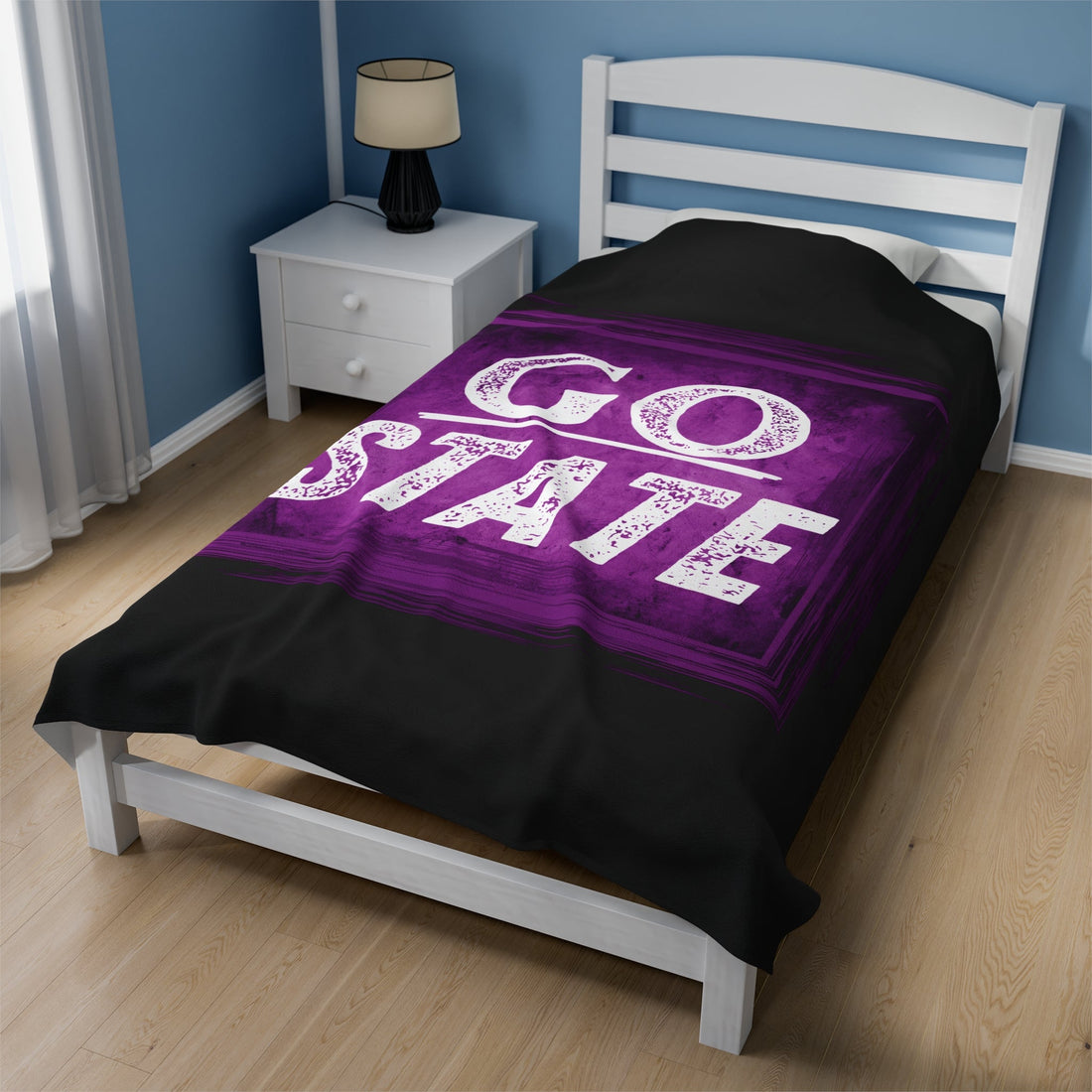 Go State Velveteen Plush Blanket - All Over Prints - Positively Sassy - Go State Velveteen Plush Blanket