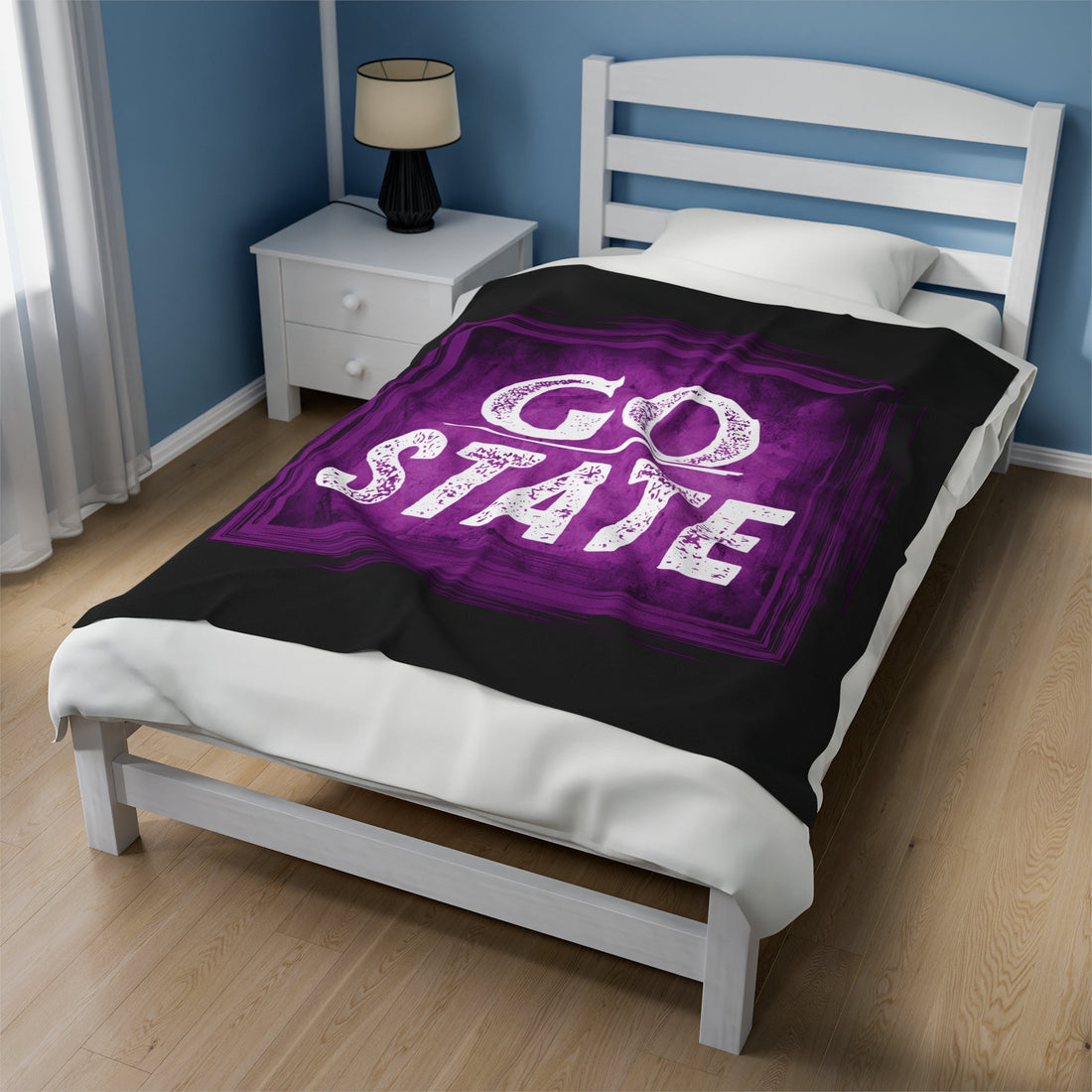 Go State Velveteen Plush Blanket - All Over Prints - Positively Sassy - Go State Velveteen Plush Blanket