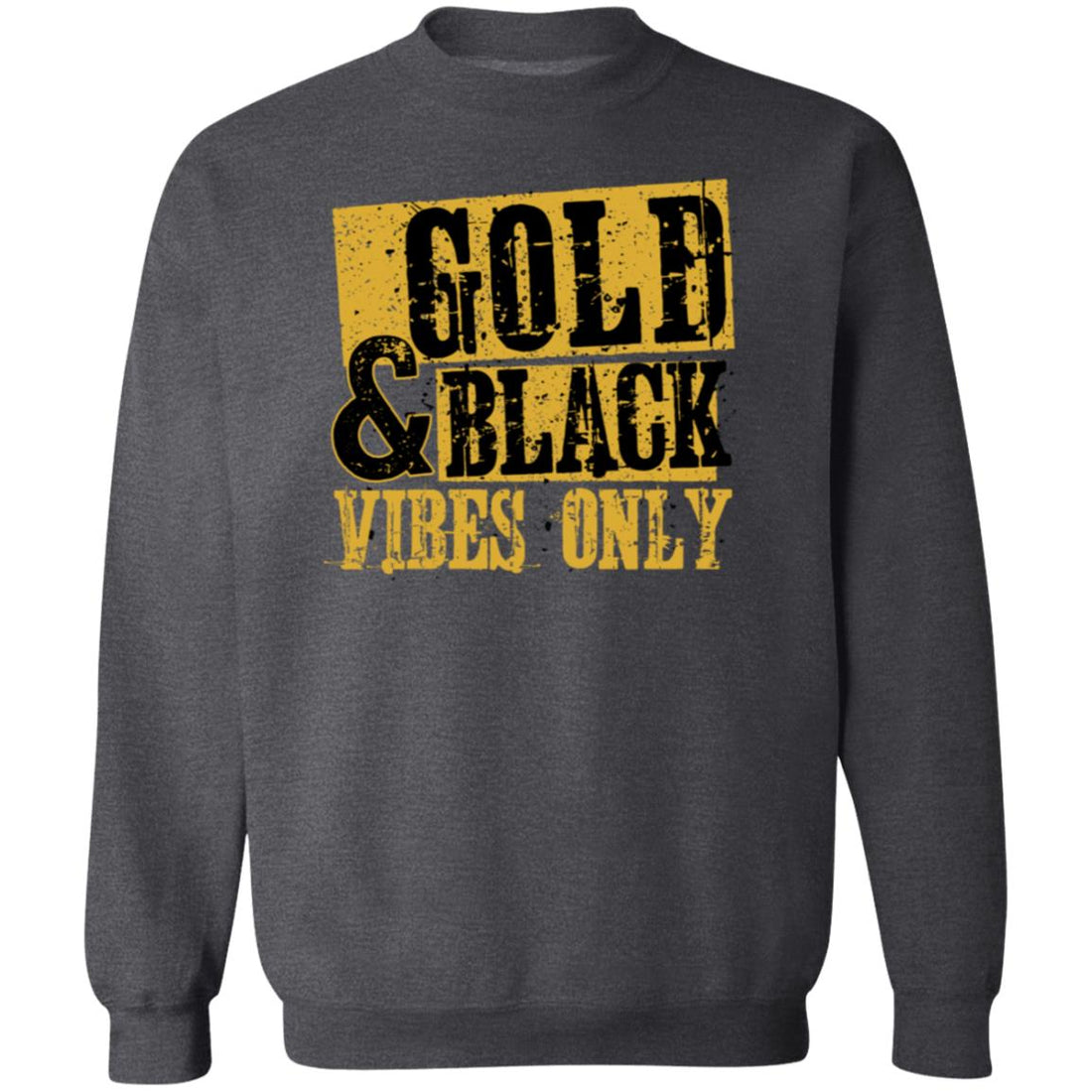 Gold & Black Crewneck Pullover Sweatshirt - Sweatshirts - Positively Sassy - Gold & Black Crewneck Pullover Sweatshirt