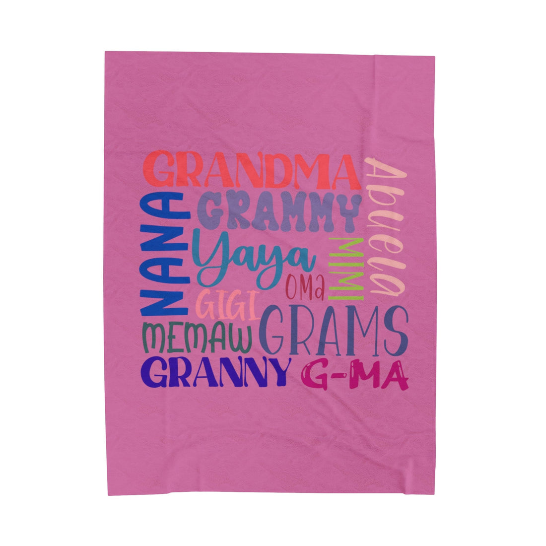 Grandma Names Velveteen Plush Blanket - All Over Prints - Positively Sassy - Grandma Names Velveteen Plush Blanket