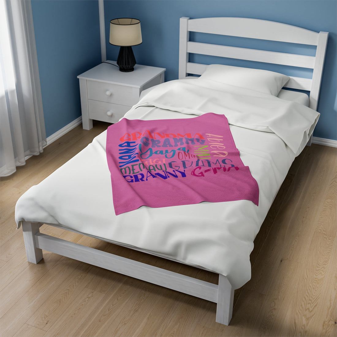 Grandma Names Velveteen Plush Blanket - All Over Prints - Positively Sassy - Grandma Names Velveteen Plush Blanket