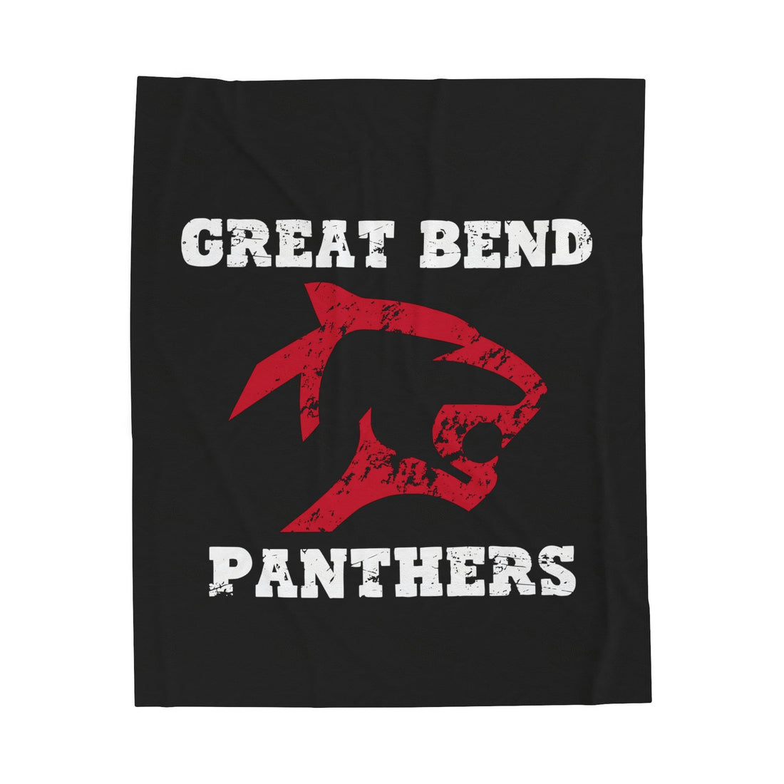 Great Bend Panthers Velveteen Plush Blanket - All Over Prints - Positively Sassy - Great Bend Panthers Velveteen Plush Blanket