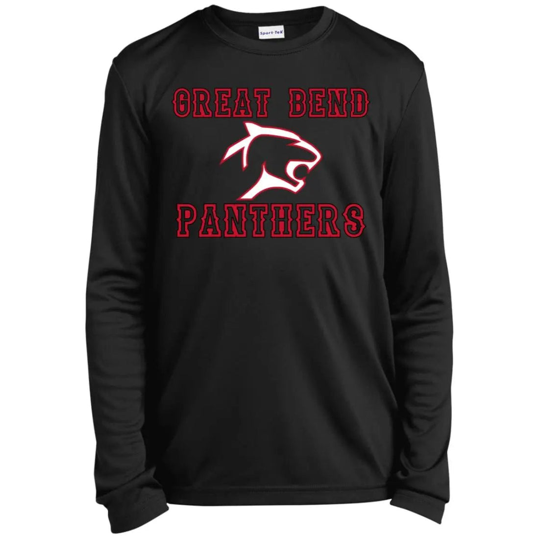 Great Bend Panthers Youth Long Sleeve Performance Tee - T-Shirts - Positively Sassy - Great Bend Panthers Youth Long Sleeve Performance Tee