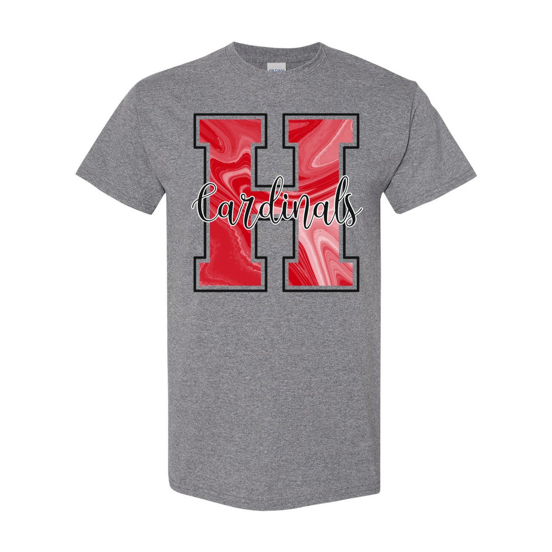 H Cardinals Heavy Cotton T-Shirt - T-Shirts - Positively Sassy - H Cardinals Heavy Cotton T-Shirt