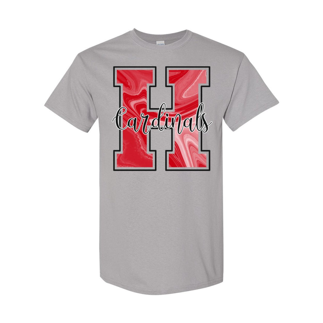 H Cardinals Heavy Cotton T-Shirt - T-Shirts - Positively Sassy - H Cardinals Heavy Cotton T-Shirt