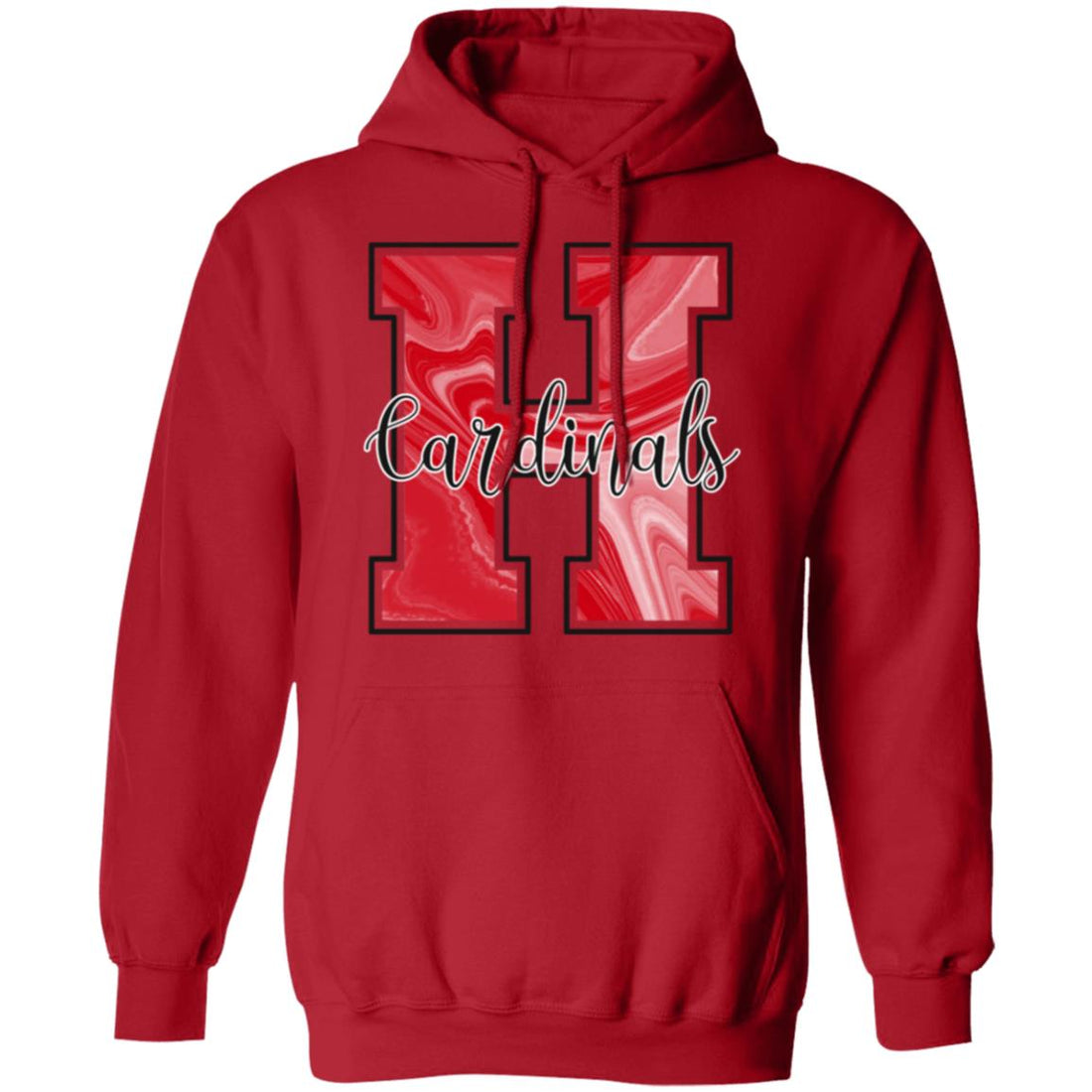 H Cardinals Pullover Hoodie - Sweatshirts - Positively Sassy - H Cardinals Pullover Hoodie