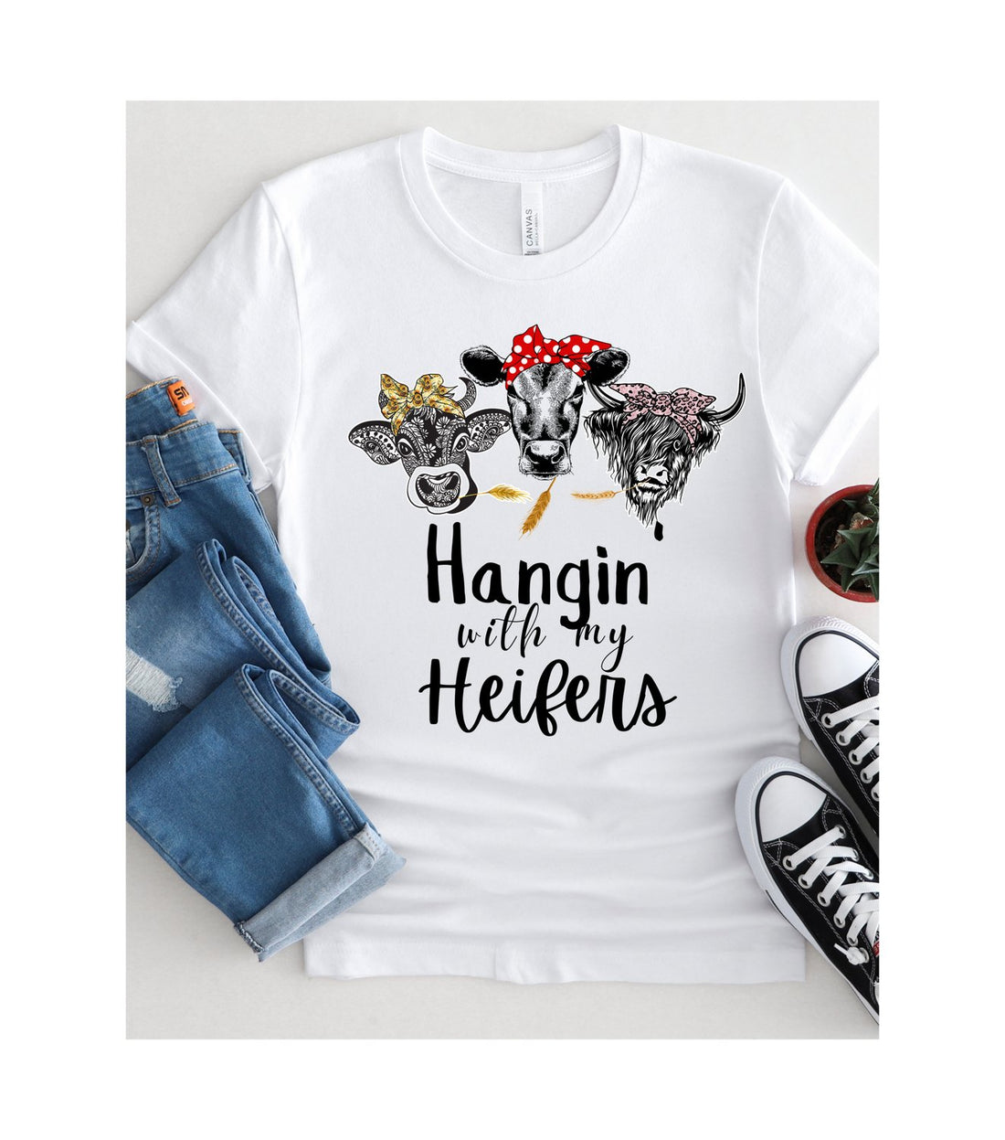 Hangin With My Heifers - T-Shirt - Positively Sassy - Hangin With My Heifers