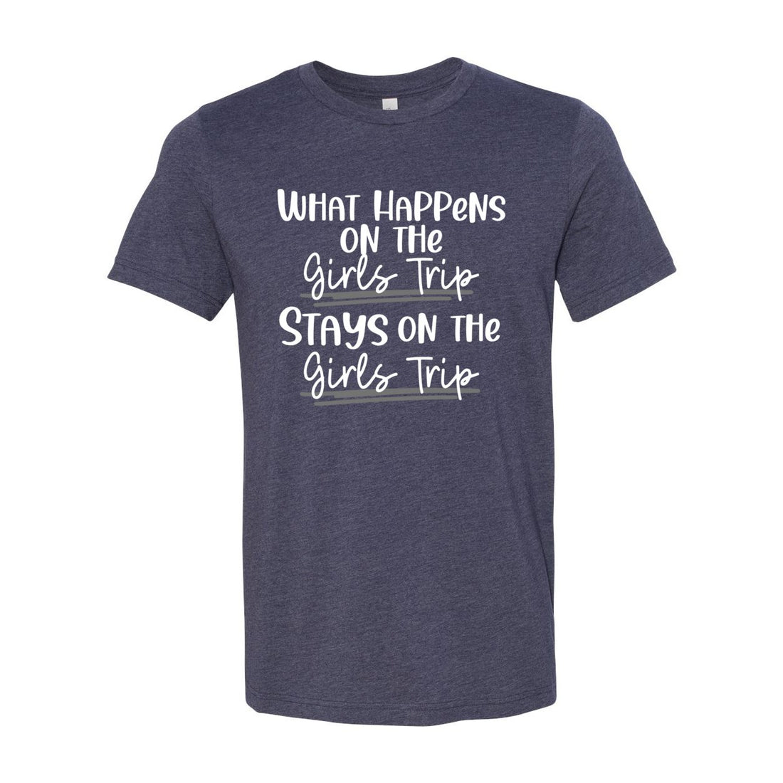 Happens On Girls Trip Short Sleeve Jersey Tee - T-Shirts - Positively Sassy - Happens On Girls Trip Short Sleeve Jersey Tee