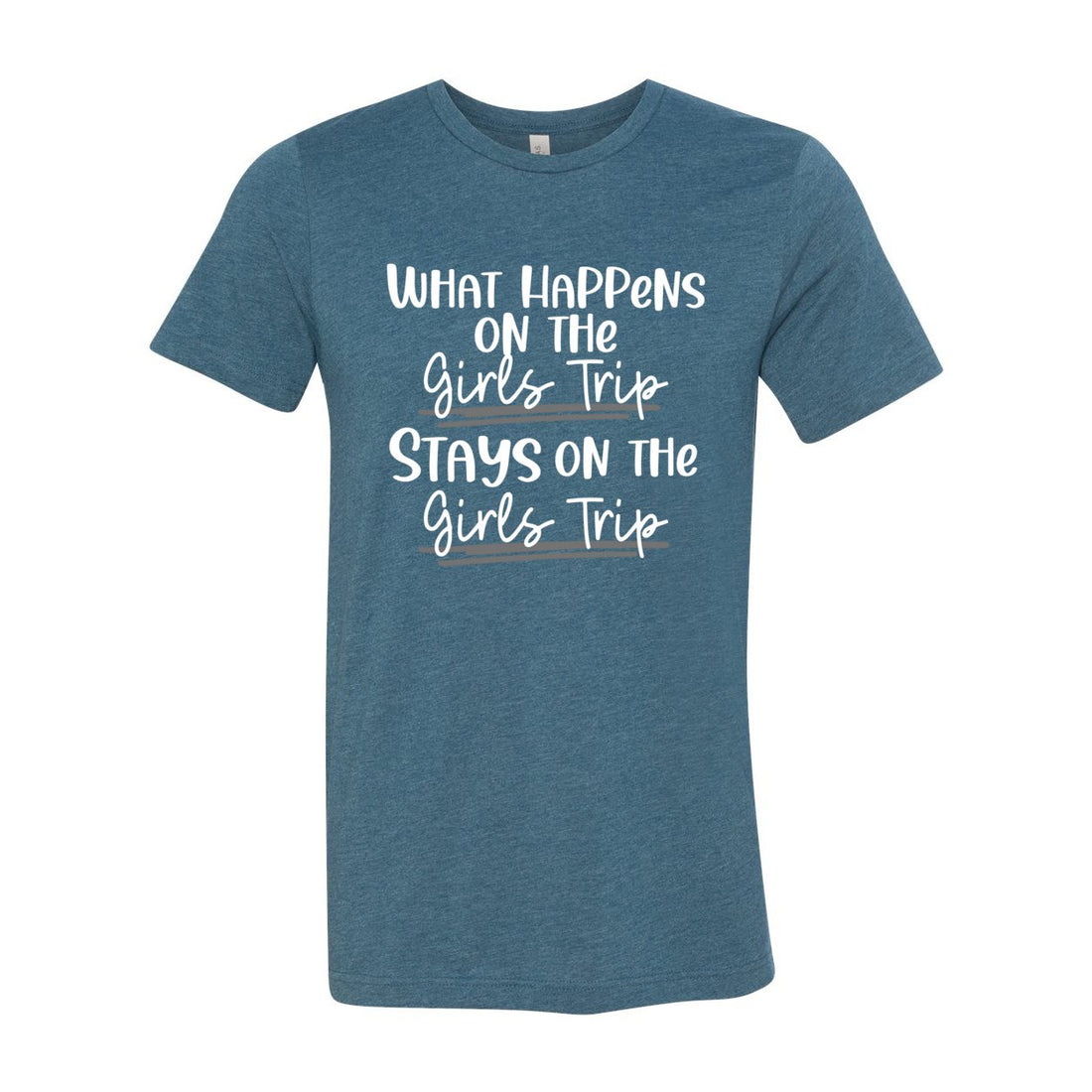 Happens On Girls Trip Short Sleeve Jersey Tee - T-Shirts - Positively Sassy - Happens On Girls Trip Short Sleeve Jersey Tee