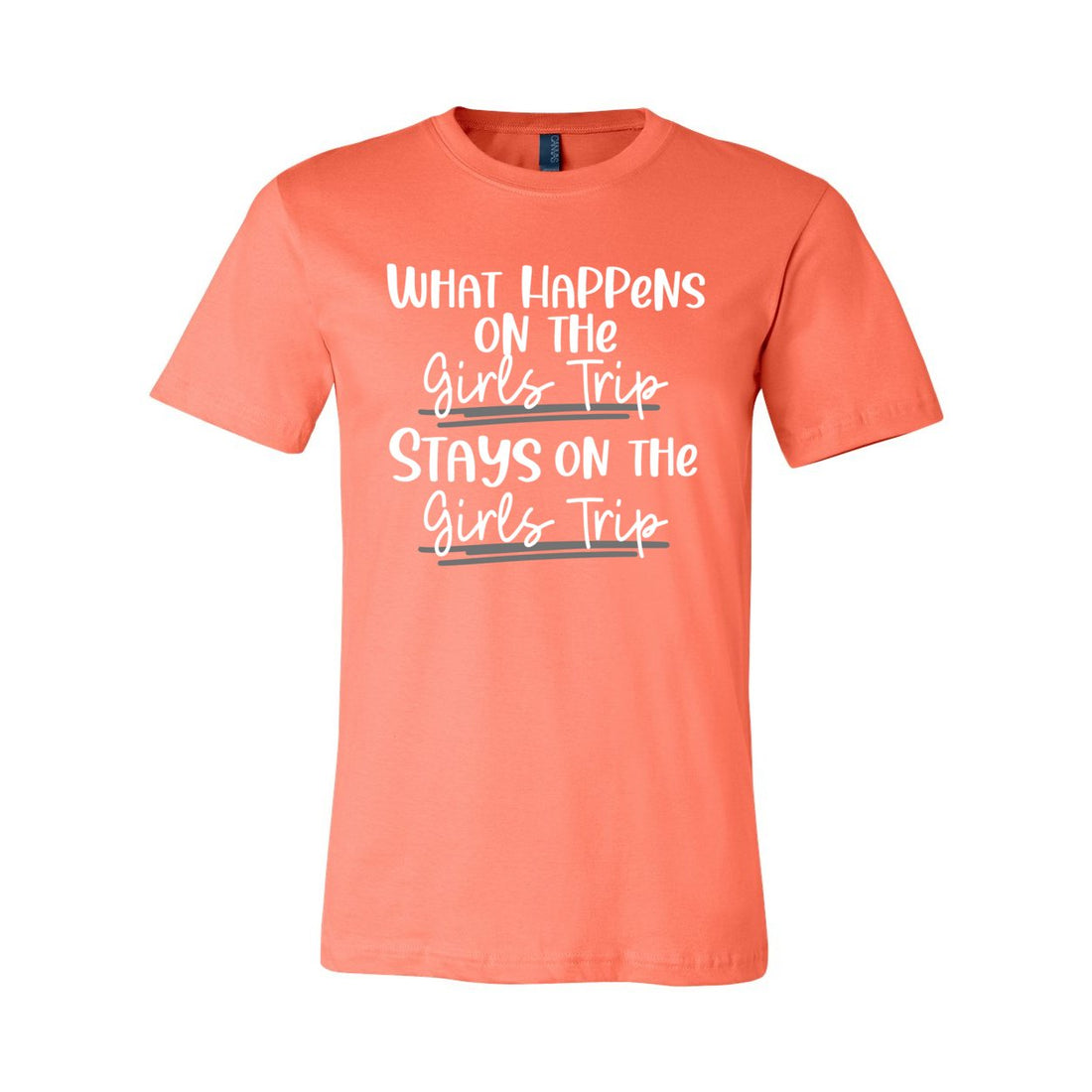 Happens On Girls Trip Short Sleeve Jersey Tee - T-Shirts - Positively Sassy - Happens On Girls Trip Short Sleeve Jersey Tee