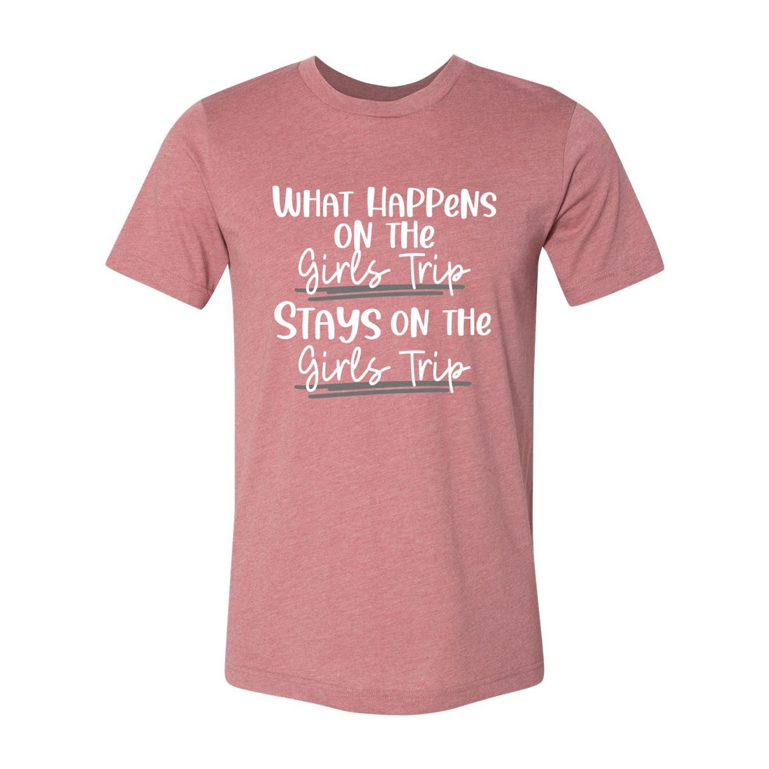 Happens On Girls Trip Short Sleeve Jersey Tee - T-Shirts - Positively Sassy - Happens On Girls Trip Short Sleeve Jersey Tee