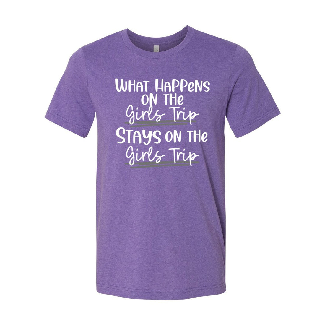 Happens On Girls Trip Short Sleeve Jersey Tee - T-Shirts - Positively Sassy - Happens On Girls Trip Short Sleeve Jersey Tee